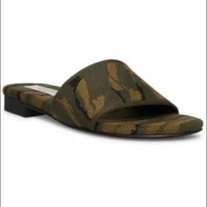 STEVEN NEW YORK Saffira Knit Slides In Camo - New